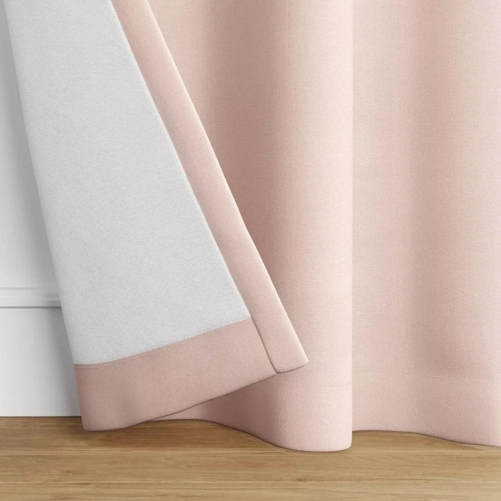 Threshold Aruba Blackout Window Curtain Panel Blush Pink 50x95 Linen Texture